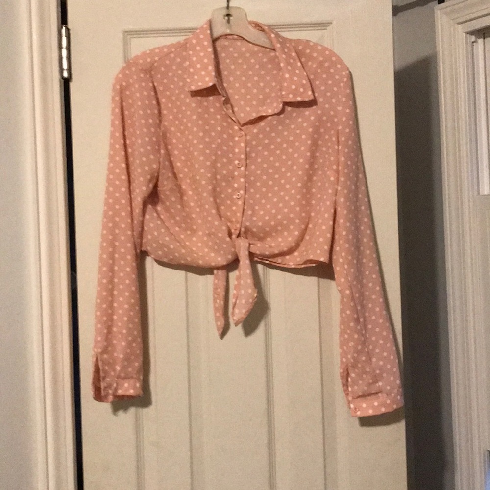 Button down crop top